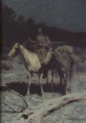 Frederic Remington A Dangerous Country (mk43) Sweden oil painting artist